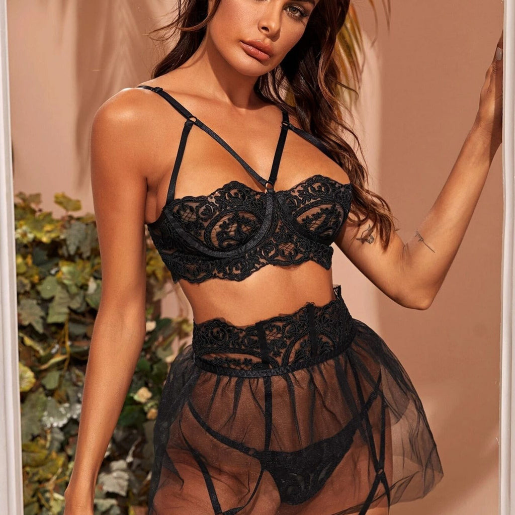 Bralette and Thong Bra Set
